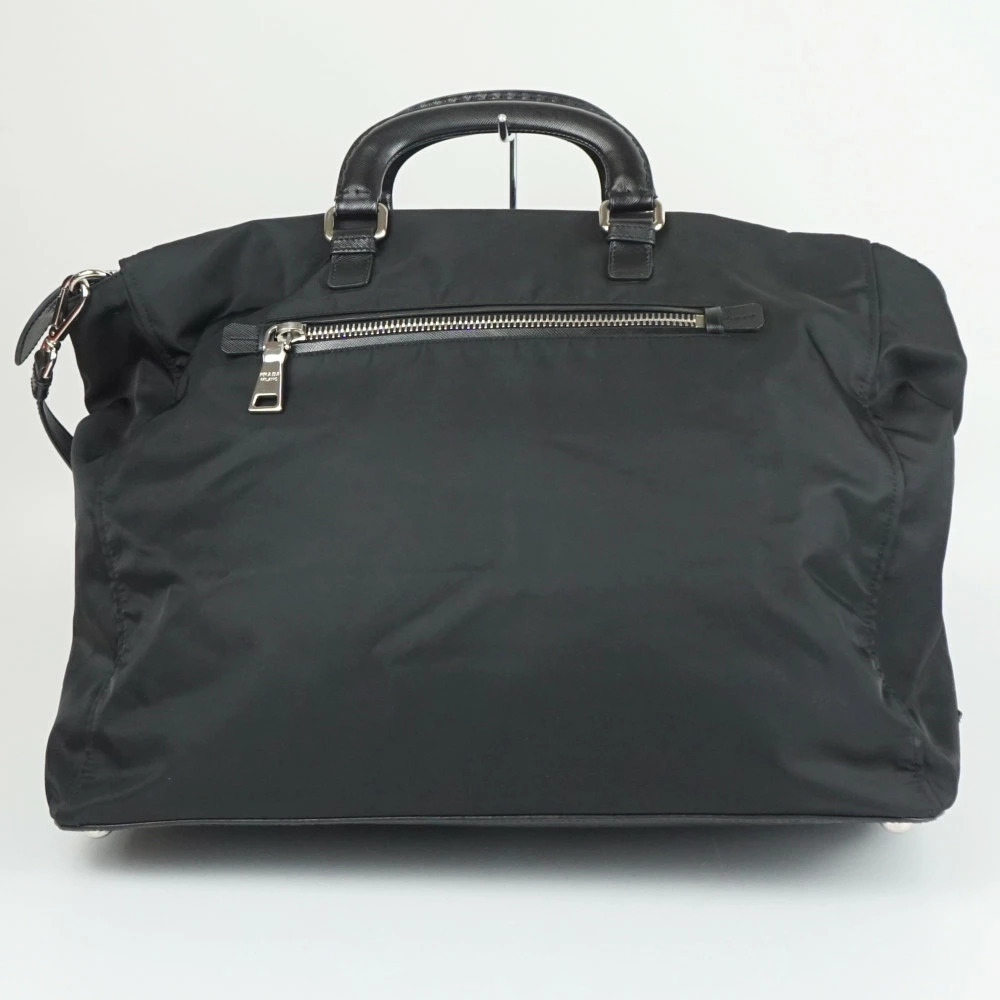 Prada Tessuto Boston Bag Black Shoulder Travel